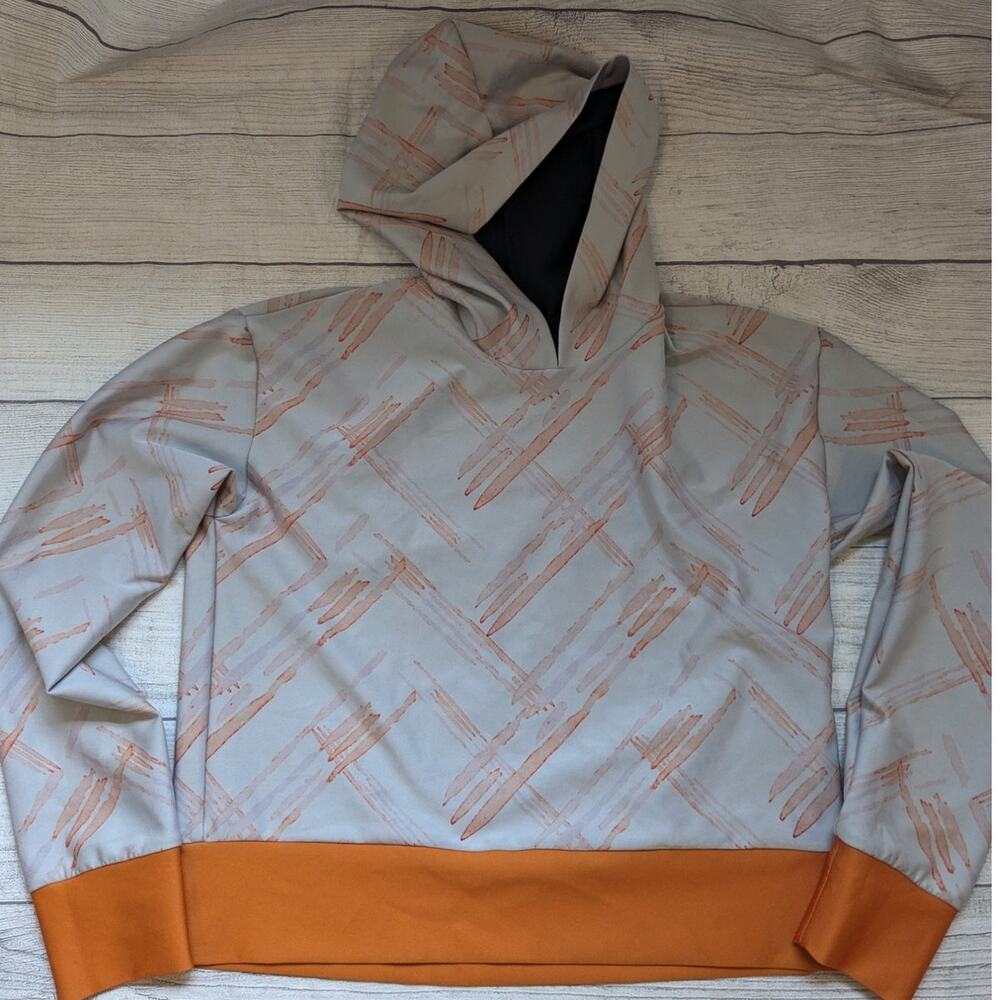 Ultracor Cor Waist Length Gray and Orange Hoodie NWOT